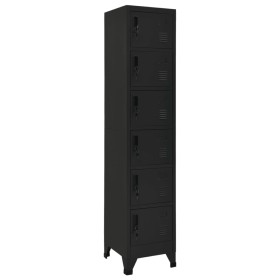 Schwarzer Stahlspind 38x40x180 cm von , Schließfächer und Lagerschränke - Ref: Foro24-339794, Preis: 234,38 €, Rabatt: %