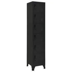 Schwarzer Stahlspind 38x40x180 cm von , Schließfächer und Lagerschränke - Ref: Foro24-339794, Preis: 194,59 €, Rabatt: %