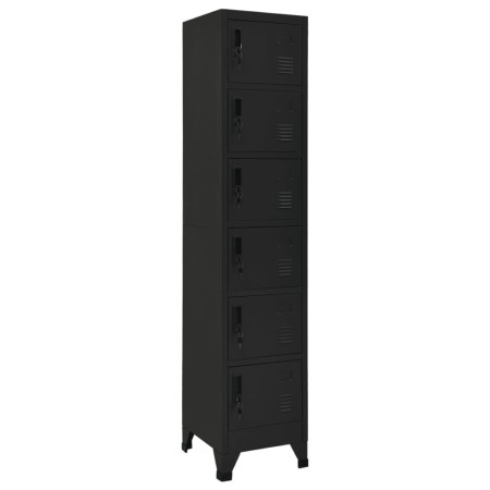 Taquilla de acero negro 38x40x180 cm de , Taquillas y armarios de almacenamiento - Ref: Foro24-339794, Precio: 234,23 €, Desc...