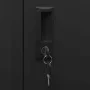 Black steel locker 38x40x180 cm by , Lockers and storage cabinets - Ref: Foro24-339794, Price: 198,63 €, Discount: %