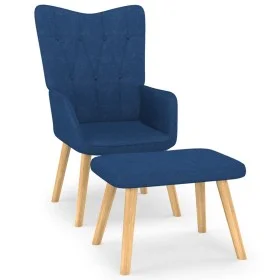 Relaxation chair with footrest blue fabric by , Armchairs - Ref: Foro24-327538, Price: 114,43 €, Discount: %