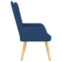 Relaxation chair with footrest blue fabric by , Armchairs - Ref: Foro24-327538, Price: 114,43 €, Discount: %