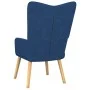 Relaxation chair with footrest blue fabric by , Armchairs - Ref: Foro24-327538, Price: 114,43 €, Discount: %