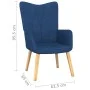 Relaxation chair with footrest blue fabric by , Armchairs - Ref: Foro24-327538, Price: 114,55 €, Discount: %