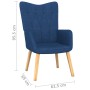 Relaxsessel mit Fußstütze aus blauem Stoff von , Sessel - Ref: Foro24-327538, Preis: 116,29 €, Rabatt: %