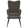 Silla de relajación con taburete terciopelo gris oscuro de , Sillones - Ref: Foro24-327689, Precio: 87,05 €, Descuento: %