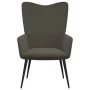 Silla de relajación con taburete terciopelo gris oscuro de , Sillones - Ref: Foro24-327689, Precio: 130,04 €, Descuento: %