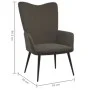 Silla de relajación con taburete terciopelo gris oscuro de , Sillones - Ref: Foro24-327689, Precio: 130,04 €, Descuento: %