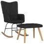 Rocking chair with black fabric footrest by , Rocking chairs - Ref: Foro24-327628, Price: 131,39 €, Discount: %