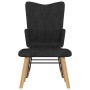 Schaukelstuhl mit Fußstütze aus schwarzem Stoff von , Schaukelstühle - Ref: Foro24-327628, Preis: 133,28 €, Rabatt: %