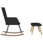 Rocking chair with black fabric footrest by , Rocking chairs - Ref: Foro24-327628, Price: 133,28 €, Discount: %