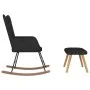 Rocking chair with black fabric footrest by , Rocking chairs - Ref: Foro24-327628, Price: 131,39 €, Discount: %