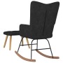 Schaukelstuhl mit Fußstütze aus schwarzem Stoff von , Schaukelstühle - Ref: Foro24-327628, Preis: 133,28 €, Rabatt: %