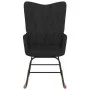 Rocking chair with black fabric footrest by , Rocking chairs - Ref: Foro24-327628, Price: 131,39 €, Discount: %