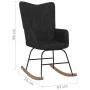 Rocking chair with black fabric footrest by , Rocking chairs - Ref: Foro24-327628, Price: 131,39 €, Discount: %
