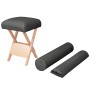 Klappbarer Massagehocker 12 cm dick und 2 Köpfe schwarz von vidaXL, Massagesessel - Ref: Foro24-110147, Preis: 76,44 €, Rabat...