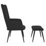 Silla de relajación con reposapiés terciopelo negro de , Sillones - Ref: Foro24-327694, Precio: 131,35 €