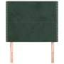 Headboards 2 units of dark green velvet 100x5x78/88 cm by , Headboards and footboards - Ref: Foro24-3116237, Price: 64,78 €, ...