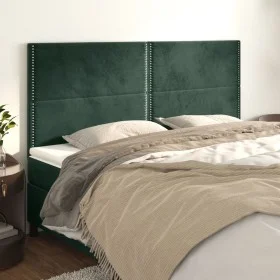 Headboards 4 units of dark green velvet 100x5x78/88 cm by , Headboards and footboards - Ref: Foro24-3116261, Price: 119,94 €,...