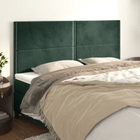 Kopfteile 4 Einheiten aus dunkelgrünem Samt 100x5x78/88 cm von , Kopf- und Fußteile - Ref: Foro24-3116261, Preis: 113,63 €, R...