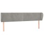 Hellgraues Samtkopfteil 183x23x78/88 cm von , Kopf- und Fußteile - Ref: Foro24-3117064, Preis: 62,24 €, Rabatt: %