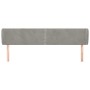 Hellgraues Samtkopfteil 183x23x78/88 cm von , Kopf- und Fußteile - Ref: Foro24-3117064, Preis: 62,24 €, Rabatt: %