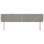 Hellgraues Samtkopfteil 183x23x78/88 cm von , Kopf- und Fußteile - Ref: Foro24-3117064, Preis: 60,96 €, Rabatt: %