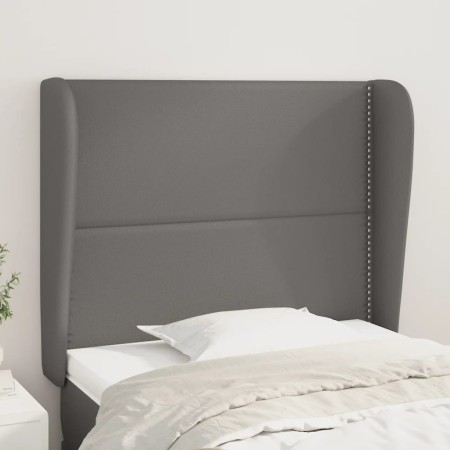 Kopfteil mit Ohren, graues Kunstleder, 93 x 23 x 118/128 cm von , Kopf- und Fußteile - Ref: Foro24-3117898, Preis: 70,82 €, R...