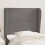 Cabecero con orejas cuero sintético gris 93x23x118/128cm de , Cabeceros y pies de cama - Ref: Foro24-3117898, Precio: 69,91 €...