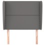 Kopfteil mit Ohren, graues Kunstleder, 93 x 23 x 118/128 cm von , Kopf- und Fußteile - Ref: Foro24-3117898, Preis: 70,82 €, R...