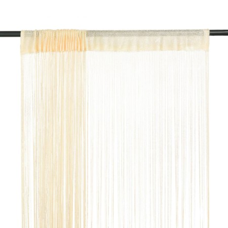 Fransenvorhänge 2 Stück 100x250 cm creme von vidaXL, Vorhänge und Gardinen - Ref: Foro24-132402, Preis: 21,13 €, Rabatt: %