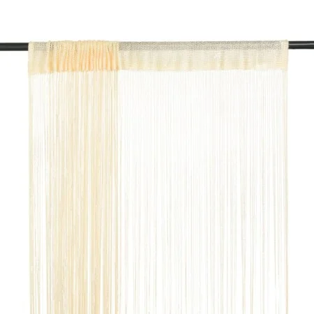 Fringe curtains 2 pieces 100x250 cm cream by vidaXL, Curtains and curtains - Ref: Foro24-132402, Price: 15,44 €, Discount: %