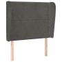 Kopfteil mit dunkelgrauen Samtohren 93x23x118/128 cm von , Kopf- und Fußteile - Ref: Foro24-3117853, Preis: 64,17 €, Rabatt: %