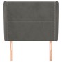 Kopfteil mit dunkelgrauen Samtohren 93x23x118/128 cm von , Kopf- und Fußteile - Ref: Foro24-3117853, Preis: 64,17 €, Rabatt: %