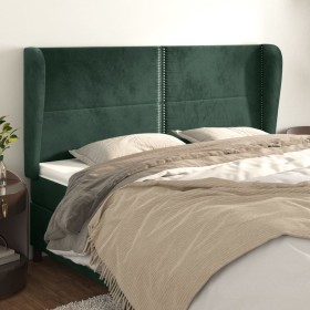 Kopfteil mit dunkelgrünen Samtohren 183x23x118/128cm von , Kopf- und Fußteile - Ref: Foro24-3117879, Preis: 108,36 €, Rabatt: %