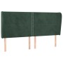 Kopfteil mit dunkelgrünen Samtohren 203x23x118/128cm von , Kopf- und Fußteile - Ref: Foro24-3117885, Preis: 136,83 €, Rabatt: %
