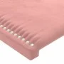 Pink velvet headboard 183x16x78/88 cm by , Headboards and footboards - Ref: Foro24-3118693, Price: 63,39 €, Discount: %