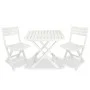 Klappbarer Garten-Bistrotisch und Stühle, 3 Stück, weißer Kunststoff von vidaXL, Gartensets - Ref: Foro24-43581, Preis: 132,0...