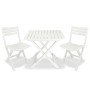 Klappbarer Garten-Bistrotisch und Stühle, 3 Stück, weißer Kunststoff von vidaXL, Gartensets - Ref: Foro24-43581, Preis: 131,0...