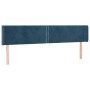 Dunkelblaues Samtkopfteil 203x16x78/88 cm von , Kopf- und Fußteile - Ref: Foro24-3118698, Preis: 61,23 €, Rabatt: %