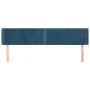 Cabecero de terciopelo azul oscuro 203x16x78/88 cm de , Cabeceros y pies de cama - Ref: Foro24-3118698, Precio: 60,26 €, Desc...