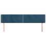 Dunkelblaues Samtkopfteil 203x16x78/88 cm von , Kopf- und Fußteile - Ref: Foro24-3118698, Preis: 61,23 €, Rabatt: %