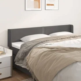 Kopfteil aus grauem Kunstleder, 163 x 16 x 78/88 cm von , Kopf- und Fußteile - Ref: Foro24-3118728, Preis: 61,71 €, Rabatt: %