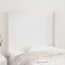 Kopfteil mit Ohren aus weißem Kunstleder, 83x16x118/128 cm von , Kopf- und Fußteile - Ref: Foro24-3119513, Preis: 68,78 €, Ra...