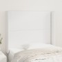 Kopfteil mit Ohren aus weißem Kunstleder, 83x16x118/128 cm von , Kopf- und Fußteile - Ref: Foro24-3119513, Preis: 68,78 €, Ra...