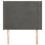 Kopfteil mit dunkelgrauen Samtohren 93x16x118/128 cm von , Kopf- und Fußteile - Ref: Foro24-3119477, Preis: 59,82 €, Rabatt: %