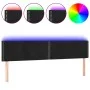 Kopfteil aus schwarzem Samt mit LED 200x5x78/88 cm von , Kopf- und Fußteile - Ref: Foro24-3121540, Preis: 56,86 €, Rabatt: %
