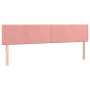 Rosa Samtkopfteil mit LED 180x5x78/88 cm von , Kopf- und Fußteile - Ref: Foro24-3121537, Preis: 53,81 €, Rabatt: %