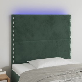 Kopfteil mit LED-Beleuchtung, dunkelgrüner Samt, 90 x 5 x 118/128 cm von , Kopf- und Fußteile - Ref: Foro24-3122323, Preis: 5...
