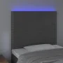 Kopfteil mit LED-Leuchten, dunkelgrauer Samt, 90 x 5 x 118/128 cm von , Kopf- und Fußteile - Ref: Foro24-3122321, Preis: 55,5...